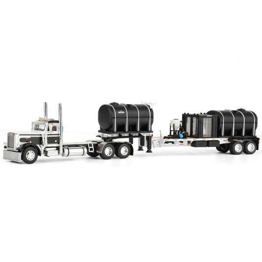 Peterbilt 379 Day Cab w/42' Demco Liquid Tender Trailer (Black/White)