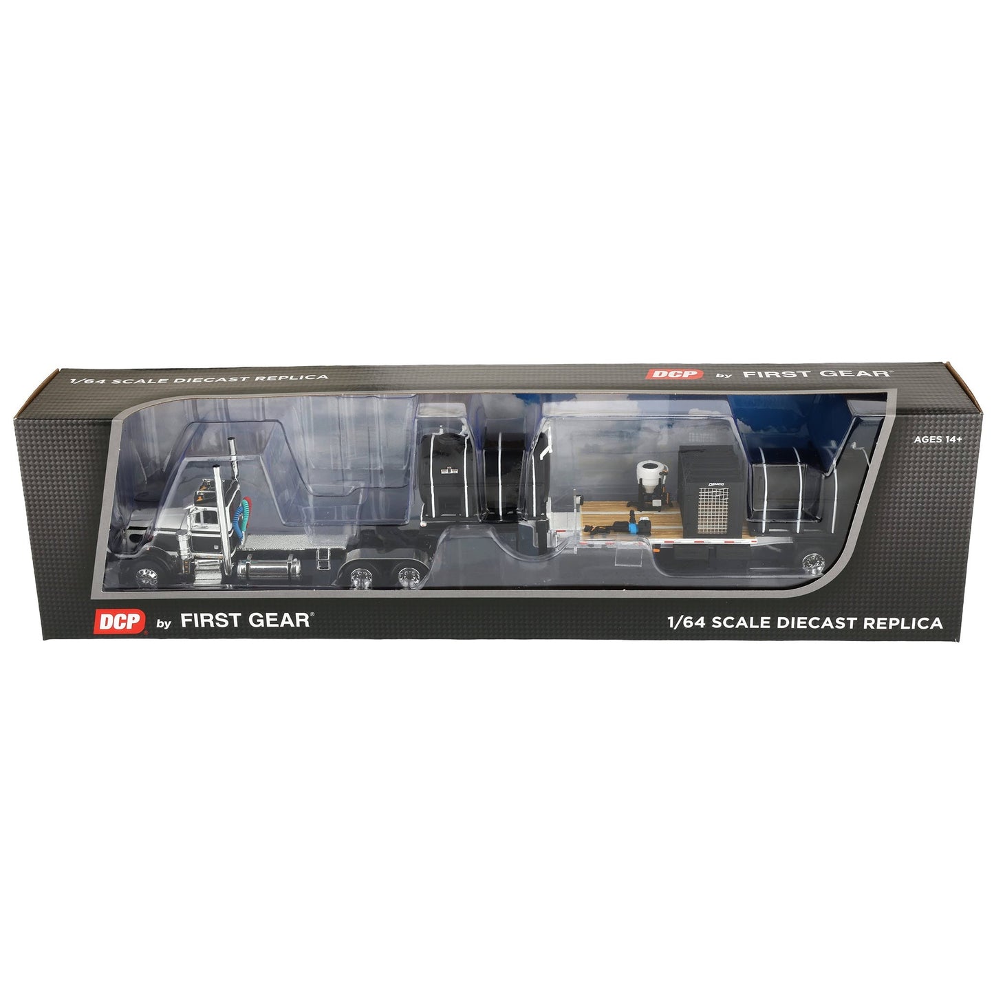 Model of a city street scene in a DCP by First Gear packaging on a white background
