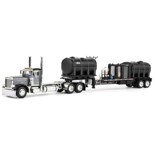 Peterbilt 379 Day Cab w/42' Demco Liquid Tender Trailer (Gunmetal Gray/Black)