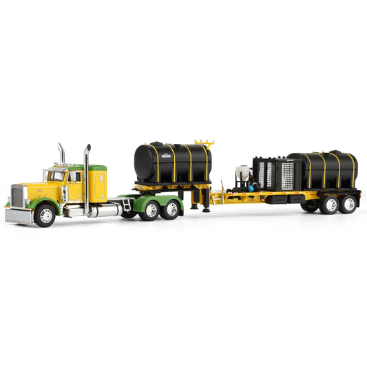 Peterbilt 379 36" Flattop Sleeper Cab w/42' Demco Liquid Tender Trailer (Yellow/Green)