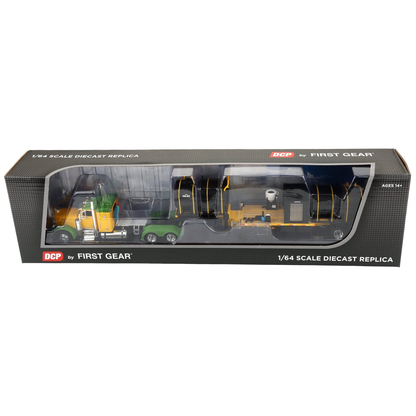 Model truck in packaging with 'First Gear' branding on a white background