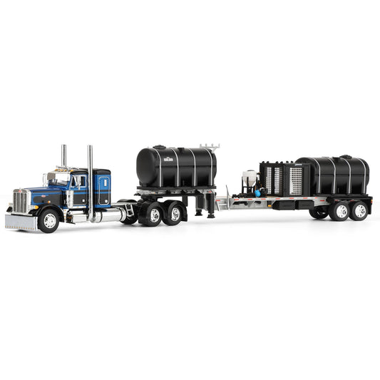 Model of a truck with a large trailer on a white background