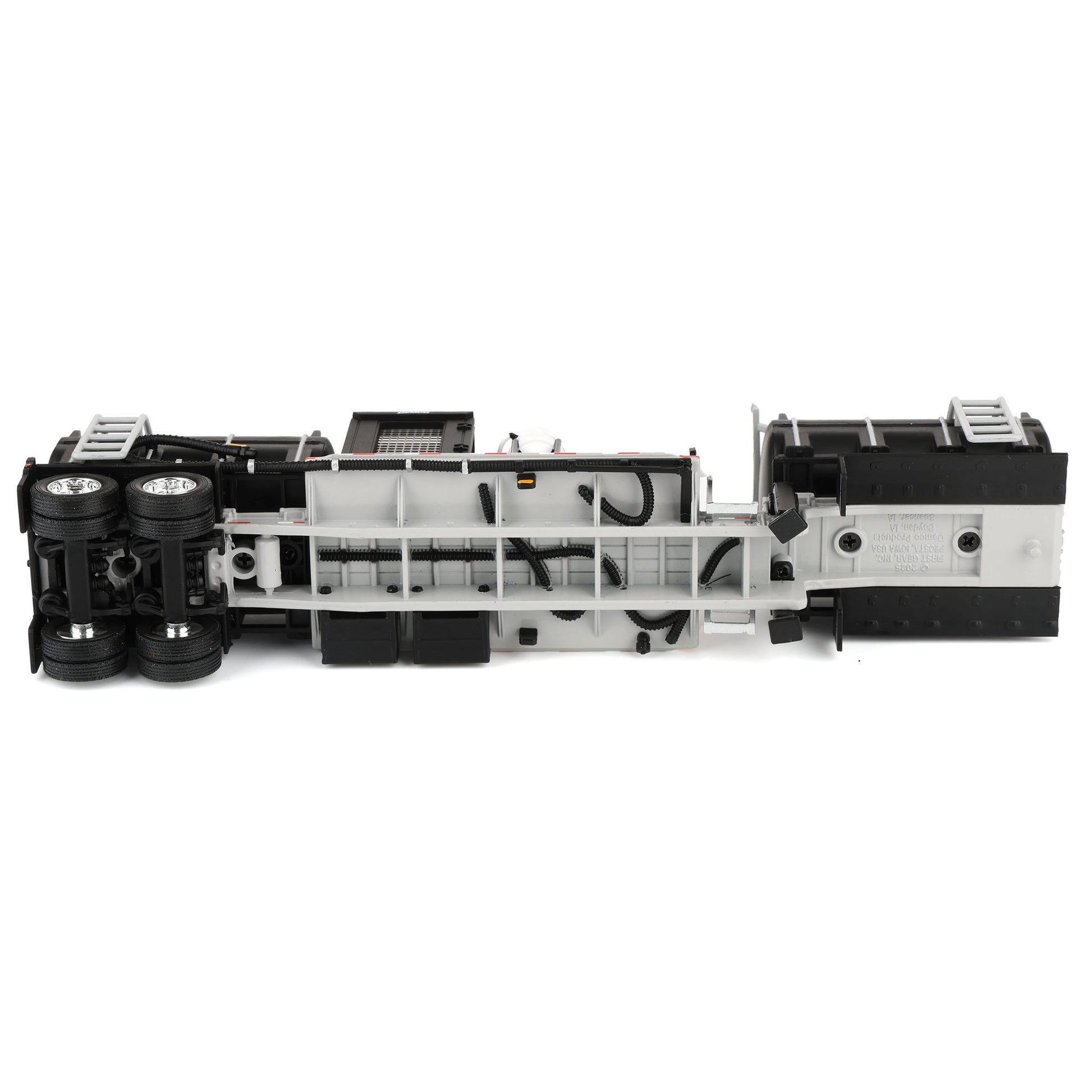 Model of a truck chassis on a white background