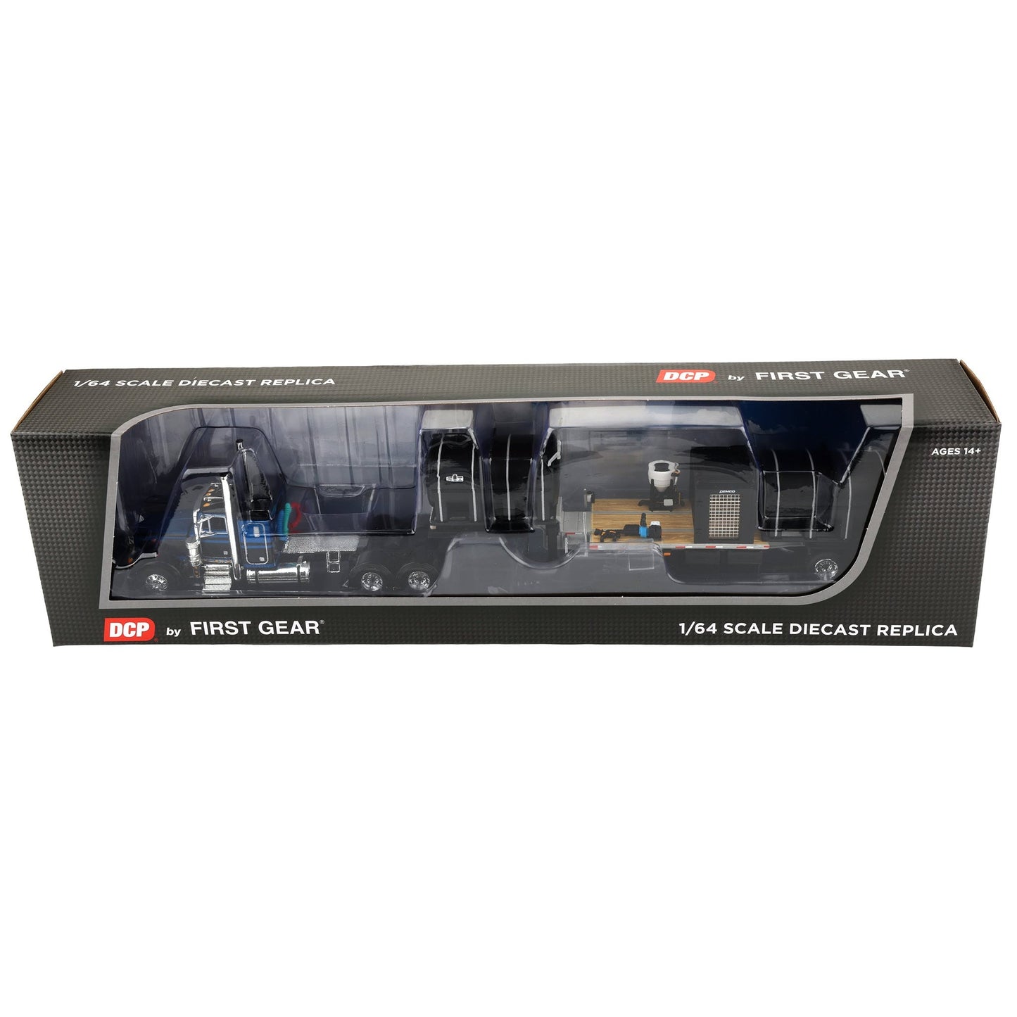 Boxed 1/64 scale diecast replica model with DCP by First Gear branding on a white background.