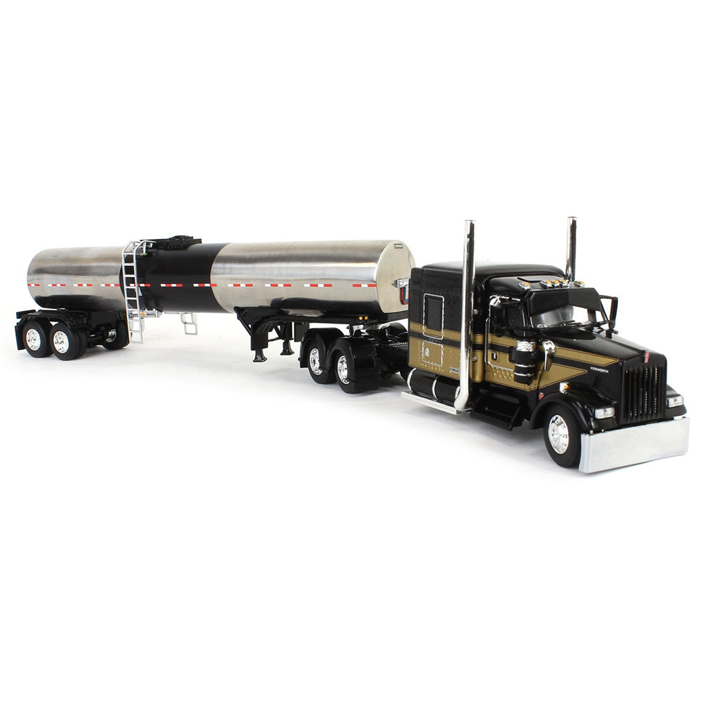 Kenworth W900L w/Brenner Chemical Tanker Trailer (Black/Gold)