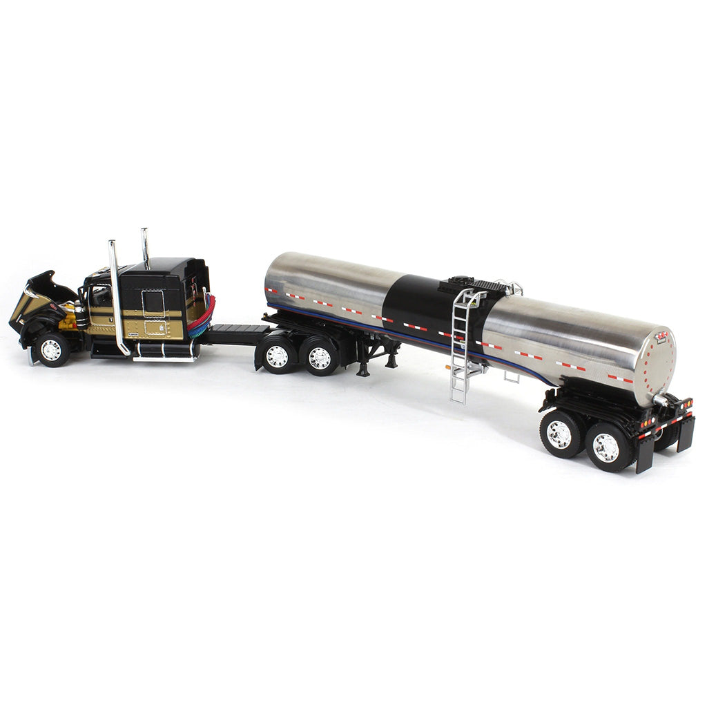 Kenworth W900L w/Brenner Chemical Tanker Trailer (Black/Gold)