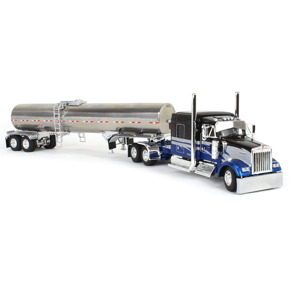 Kenworth W900L w/Brenner Chemical Tanker Trailer (Black/Blue/Silver)