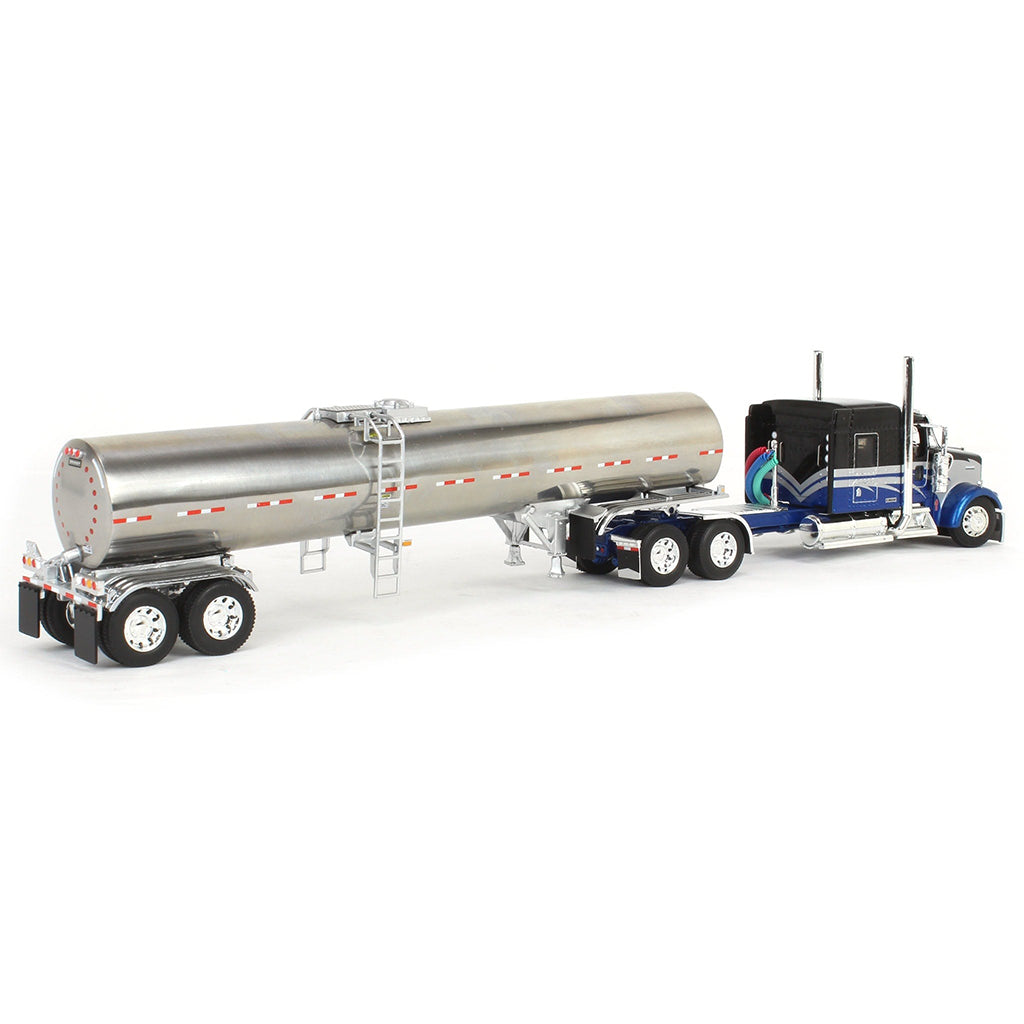 Kenworth W900L w/Brenner Chemical Tanker Trailer (Black/Blue/Silver)