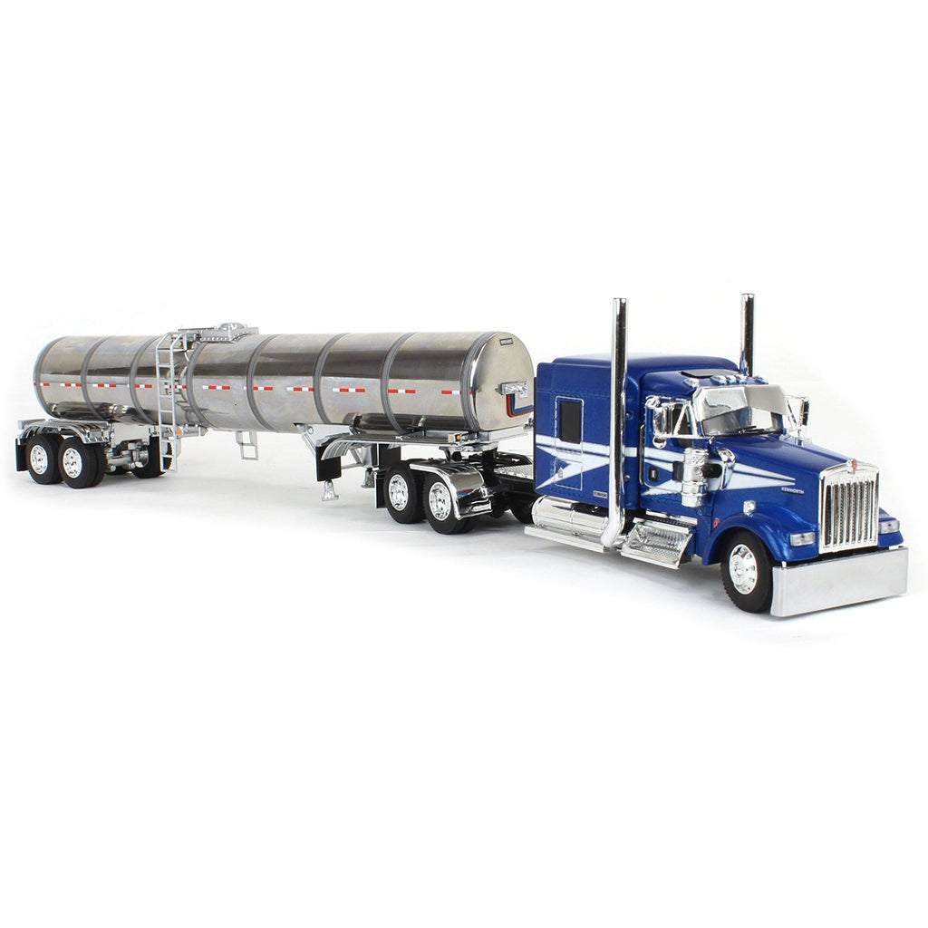 Kenworth W900L w/Brenner Chemical Tanker Trailer (Blue/White)