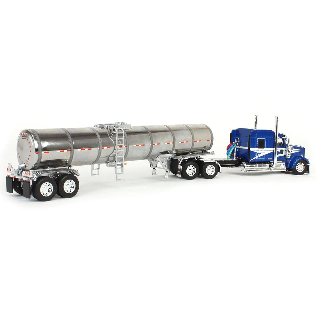 Kenworth W900L w/Brenner Chemical Tanker Trailer (Blue/White)