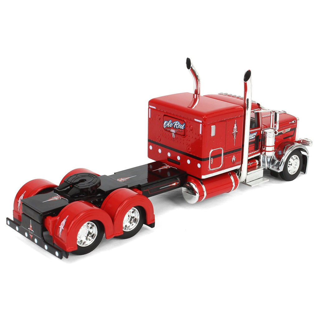 Peterbilt 389 w/Heil Petroleum Tanker Trailer "Wayne Transports - Ole Red" (Red/Chrome)