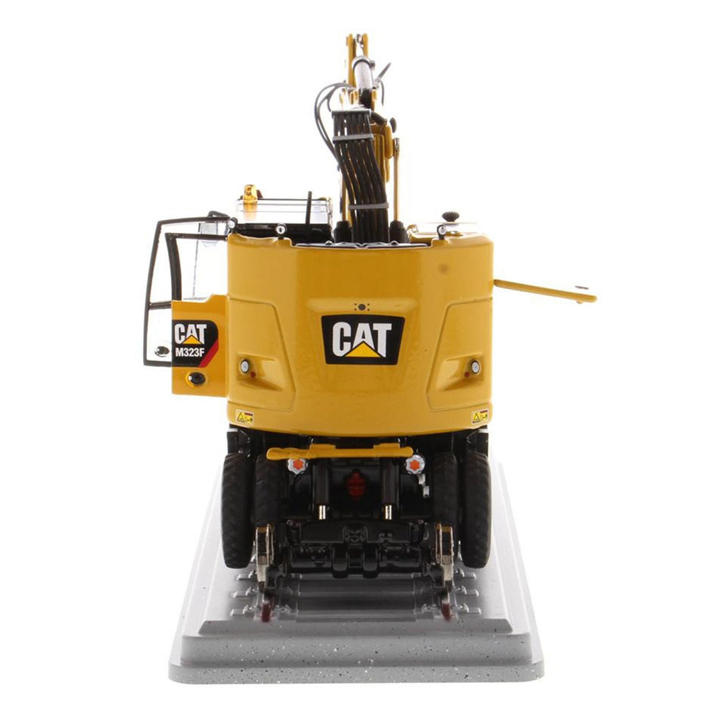 Caterpillar M323F Railroad Wheeled Excavator - CAT Yellow Version