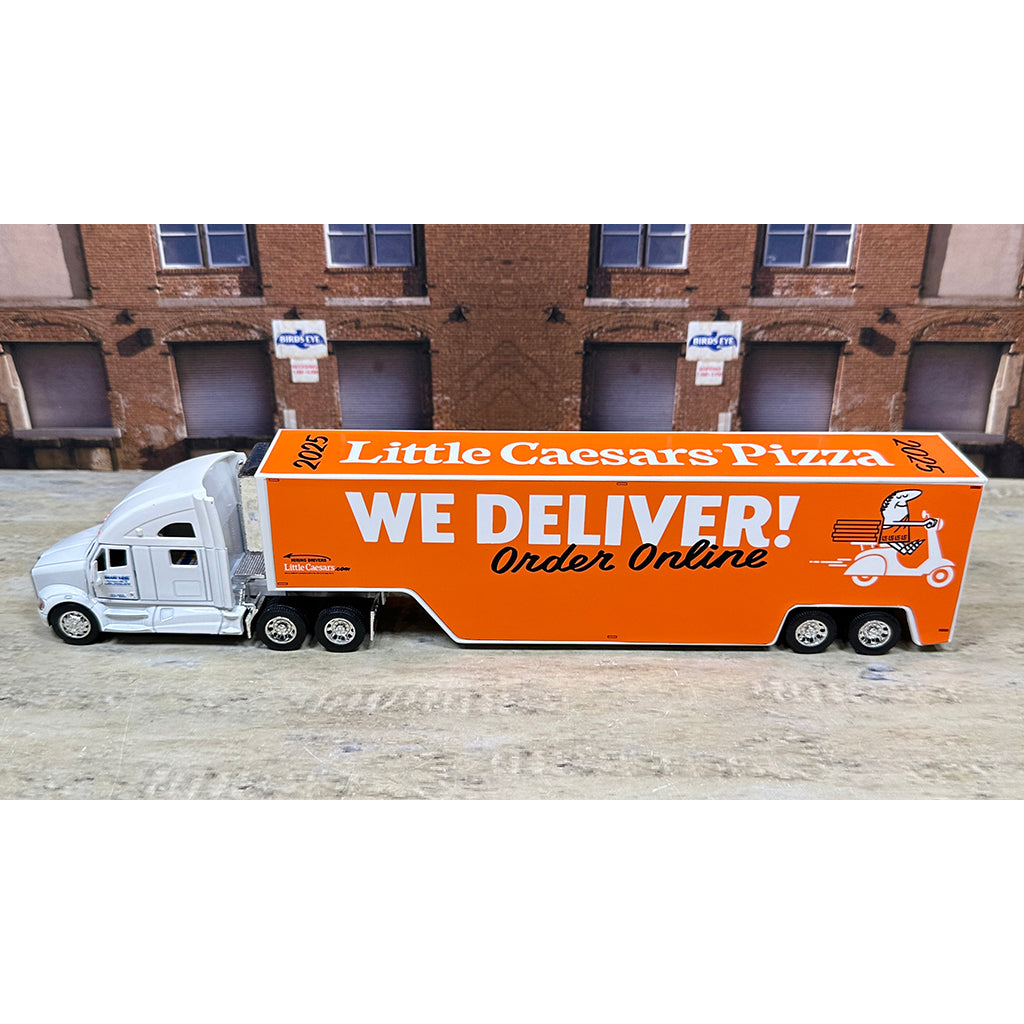 Kenworth T700 w/Moving Van Trailer "Blue Line Distribution - Little Caesars Pizza - We Deliver - Order Online"