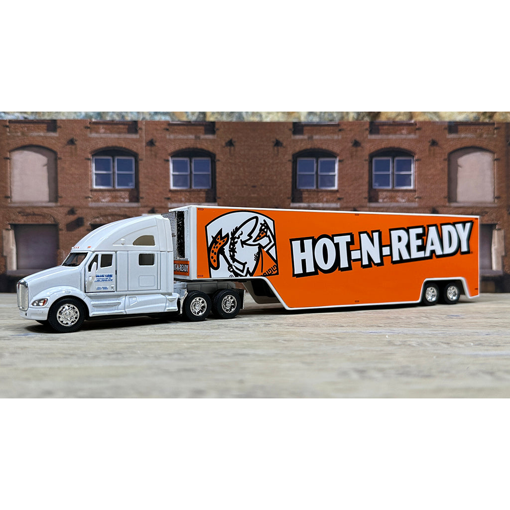 Kenworth T700 w/Moving Van Trailer "Blue Line Distribution - Little Caesars Pizza - Hot-N-Ready Pizza"