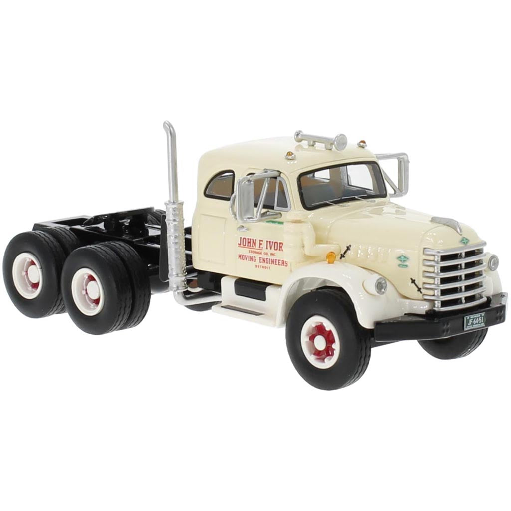 1955 Diamond T 921B w/Integral Sleeper "John F. Ivory Moving Engineers, Detroit Michigan" (White)