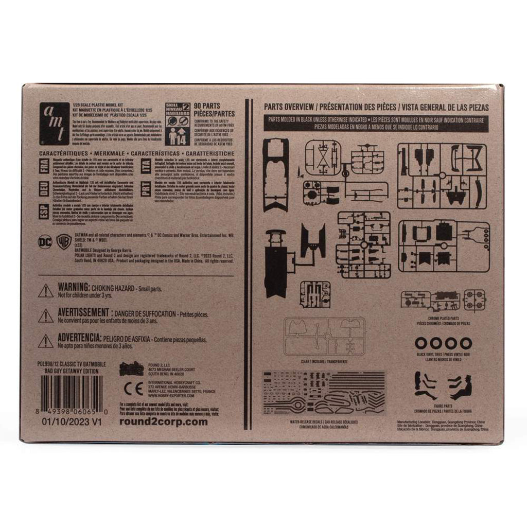 Batmobile w/Catwoman & Penguin Figures "Batman" (1966) (Model Kit)