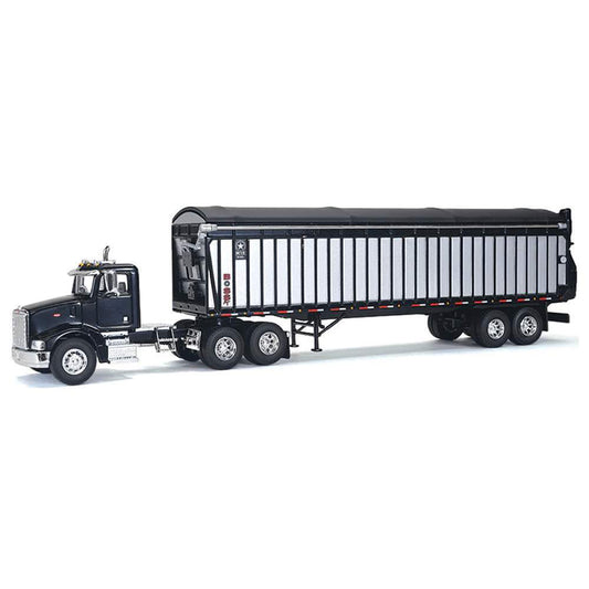 Peterbilt 385 Day Cab w/Meyer 9140RT Boss Silage Trailer (Black) "2024 Wisconsin Farm Technology Days"