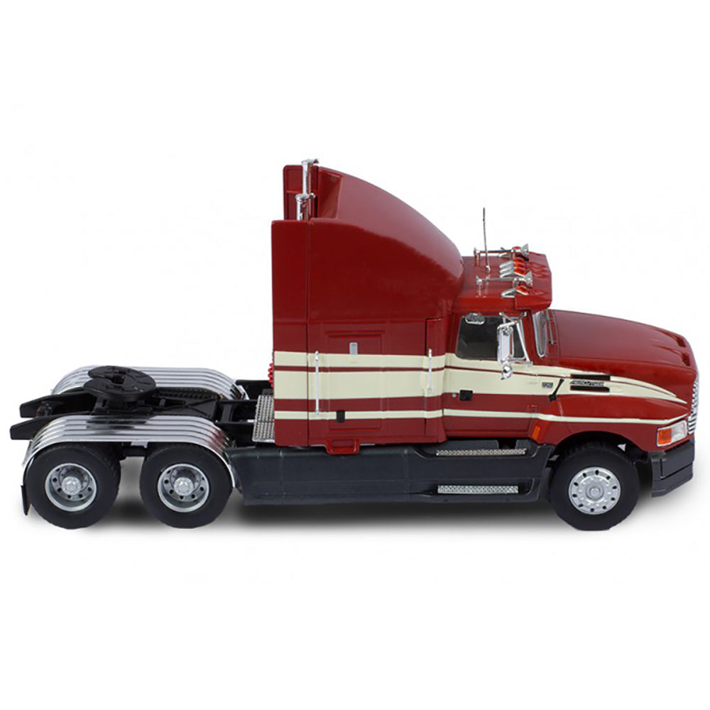 1990 Ford LTL 9000 Aeromax Tractor (Dark Red w/Beige Stripes)