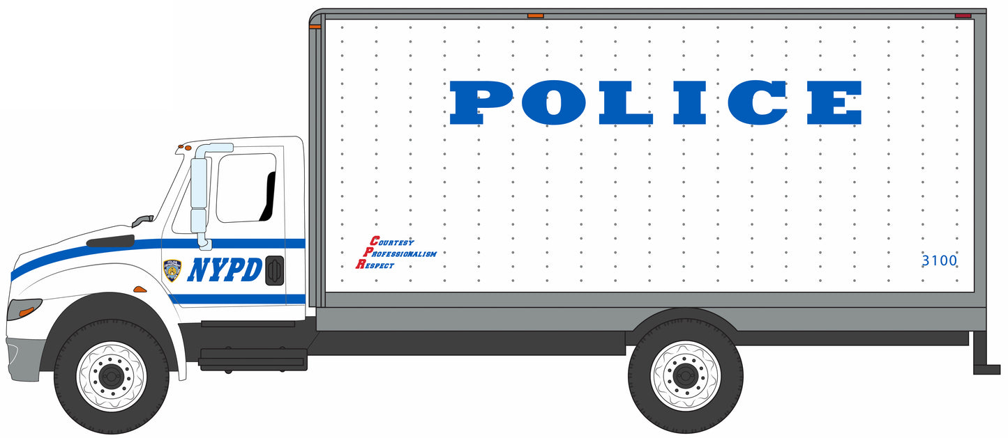 2013 International DuraStar 4400 Box Van "NYPD Police"
