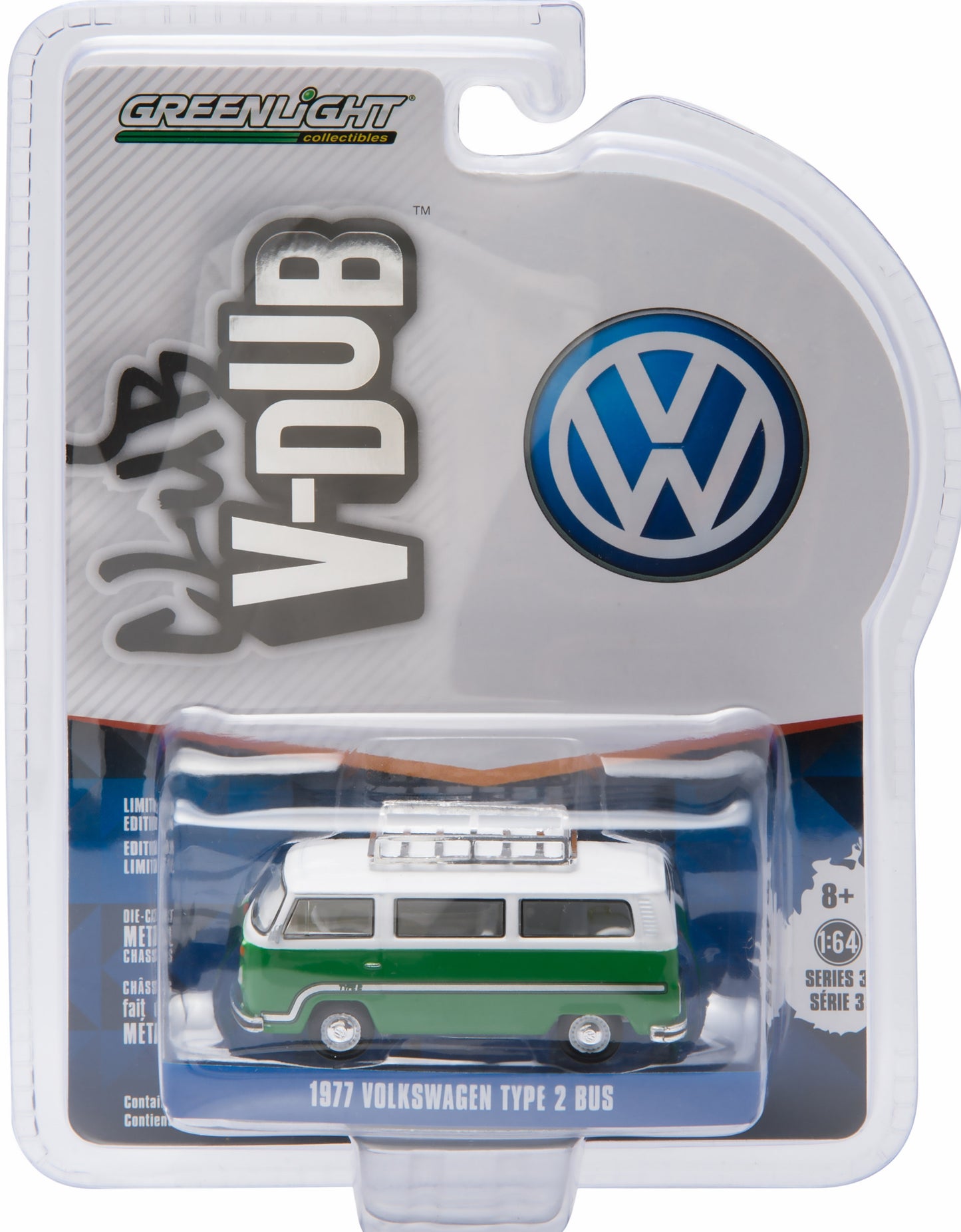 1977 Volkswagen Type 2 Bus with Roof Rack (Sumatra Green/White)