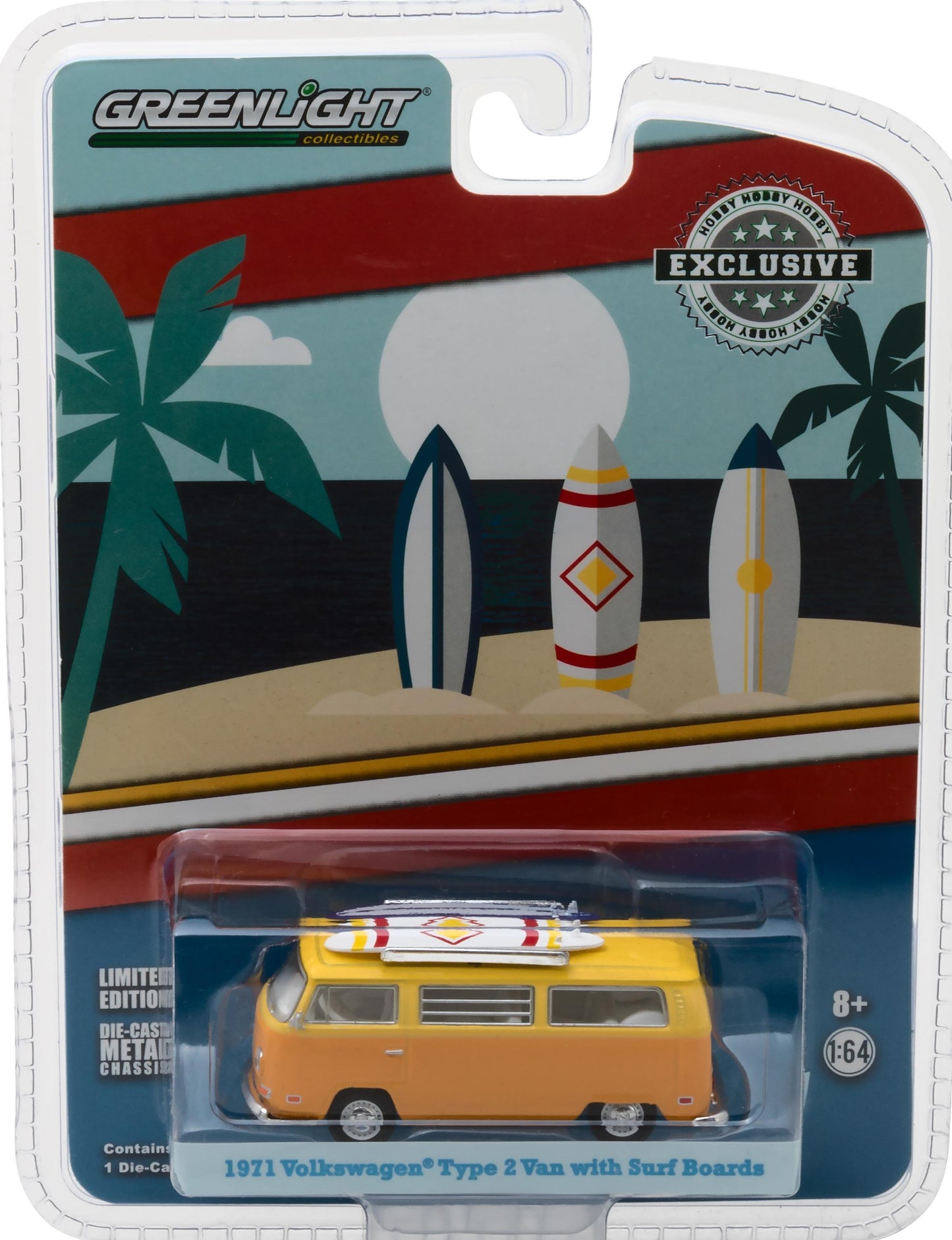 1971 Volkswagen Type 2 Bus w/Roof Rack & Surfboards