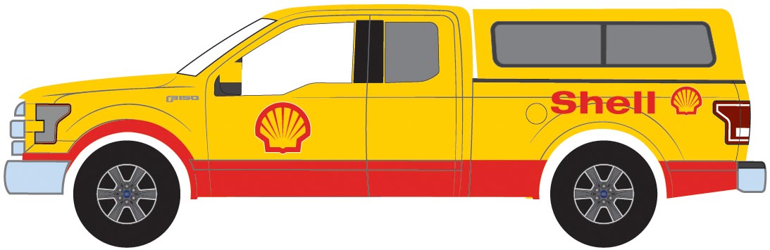 2016 Ford F-150 Pick-up w/Camper Top "Shell Oil"