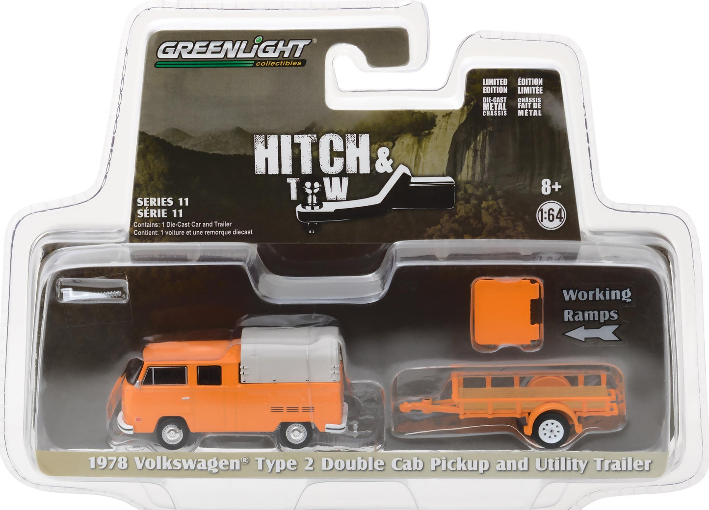 1978 Volkswagen Type 2 Pickup w/Flatbed Utility Trailer
