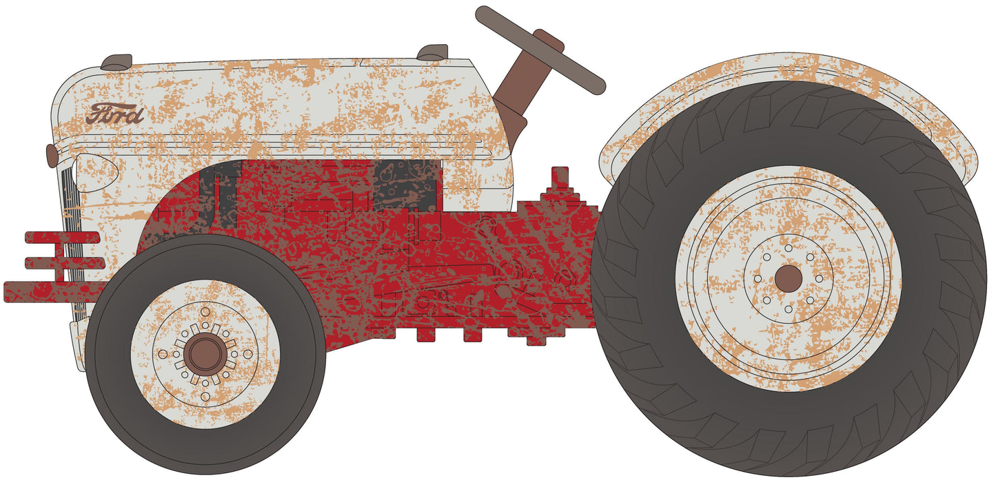 1948 Ford 8N (Red/Gray/Weathered)