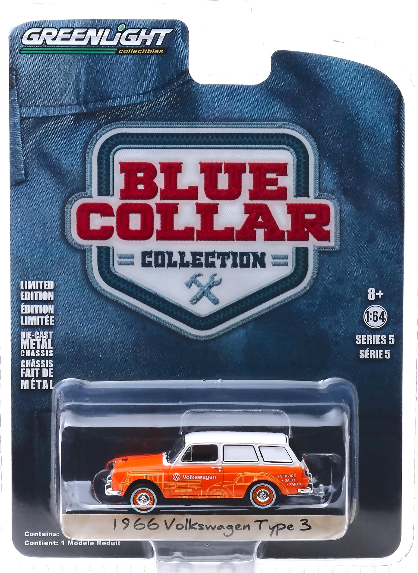 1966 Volkswagen Type 3 Panel Van (Orange/White) "VW Sales & Service"