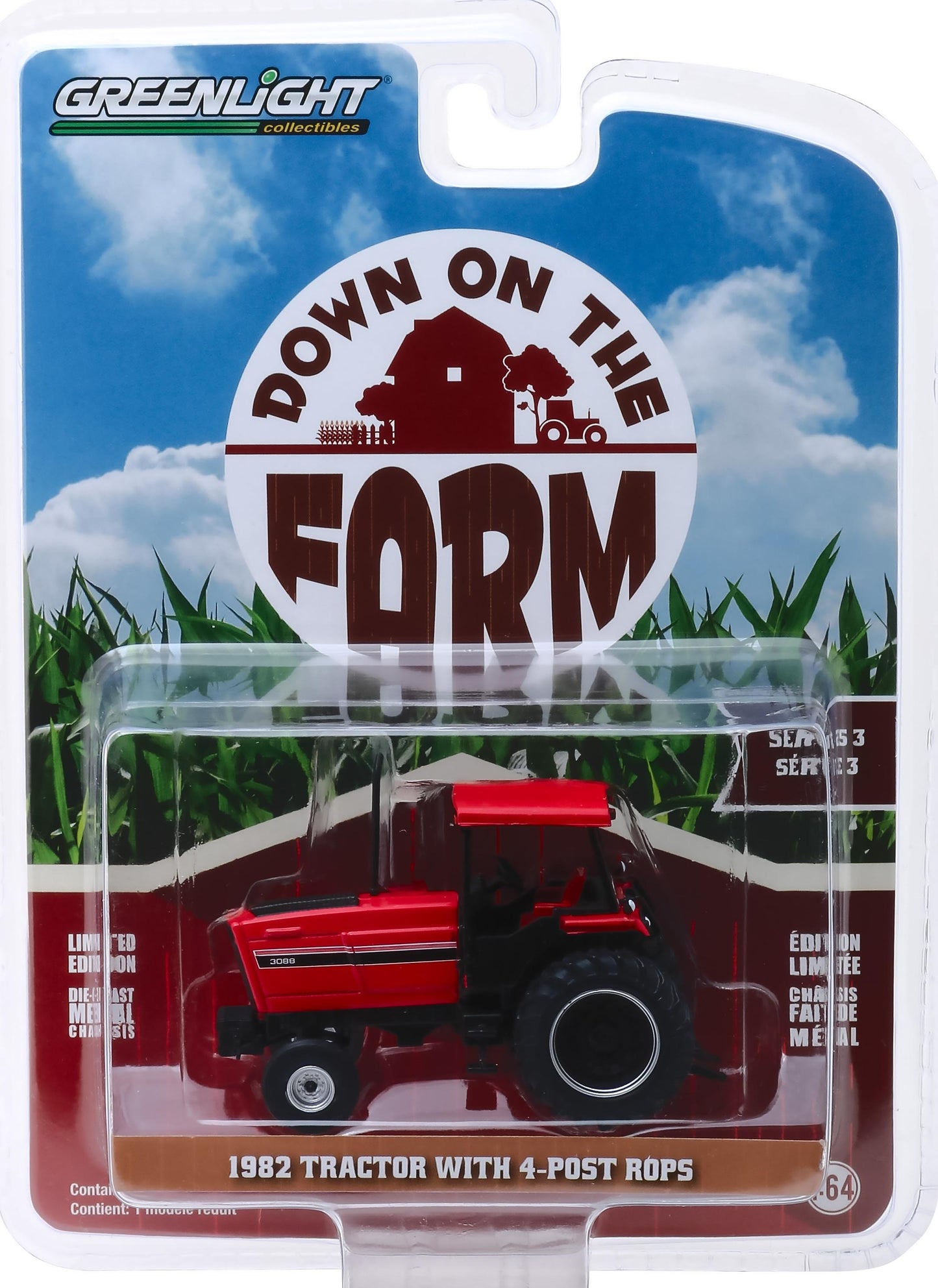 1982 International 3088 w/4-Post ROPS & Canopy (Red/Black)