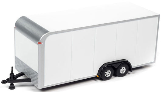 Enclosed Race Car Trailer (White)