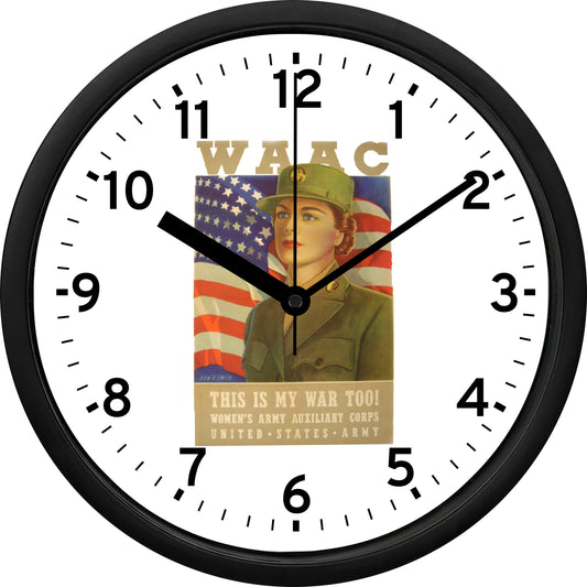 WAAC "This is my war too!" Wall Clock