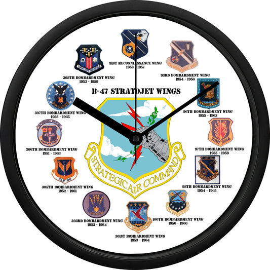 SAC - B-47 Stratojet Wings 1953-1966 Wall Clock