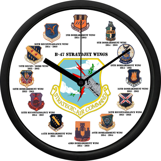 SAC - B-47 Stratojet Wings 1953-1967 Wall Clock