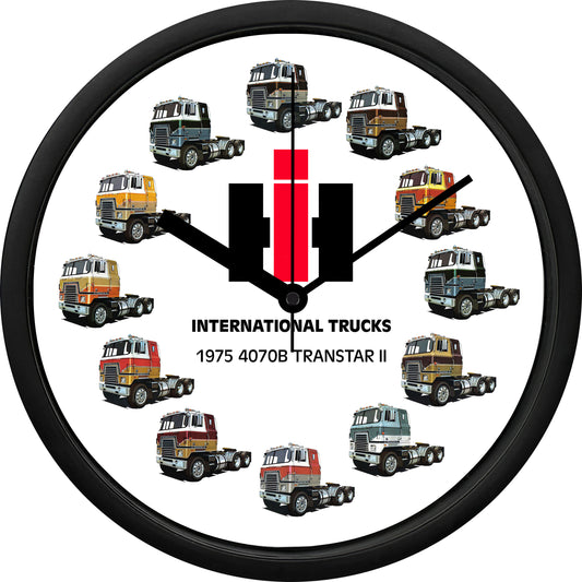 International Harvester Trucks 1975 4070B Transtar II COE Wall Clock