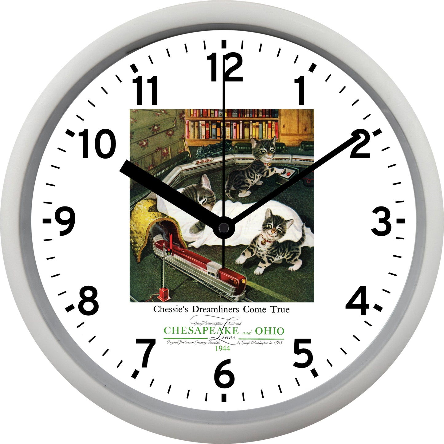 Chesapeake & Ohio Railroad "C&O" "Chessie's Dreamliners Come True" Wall Clock