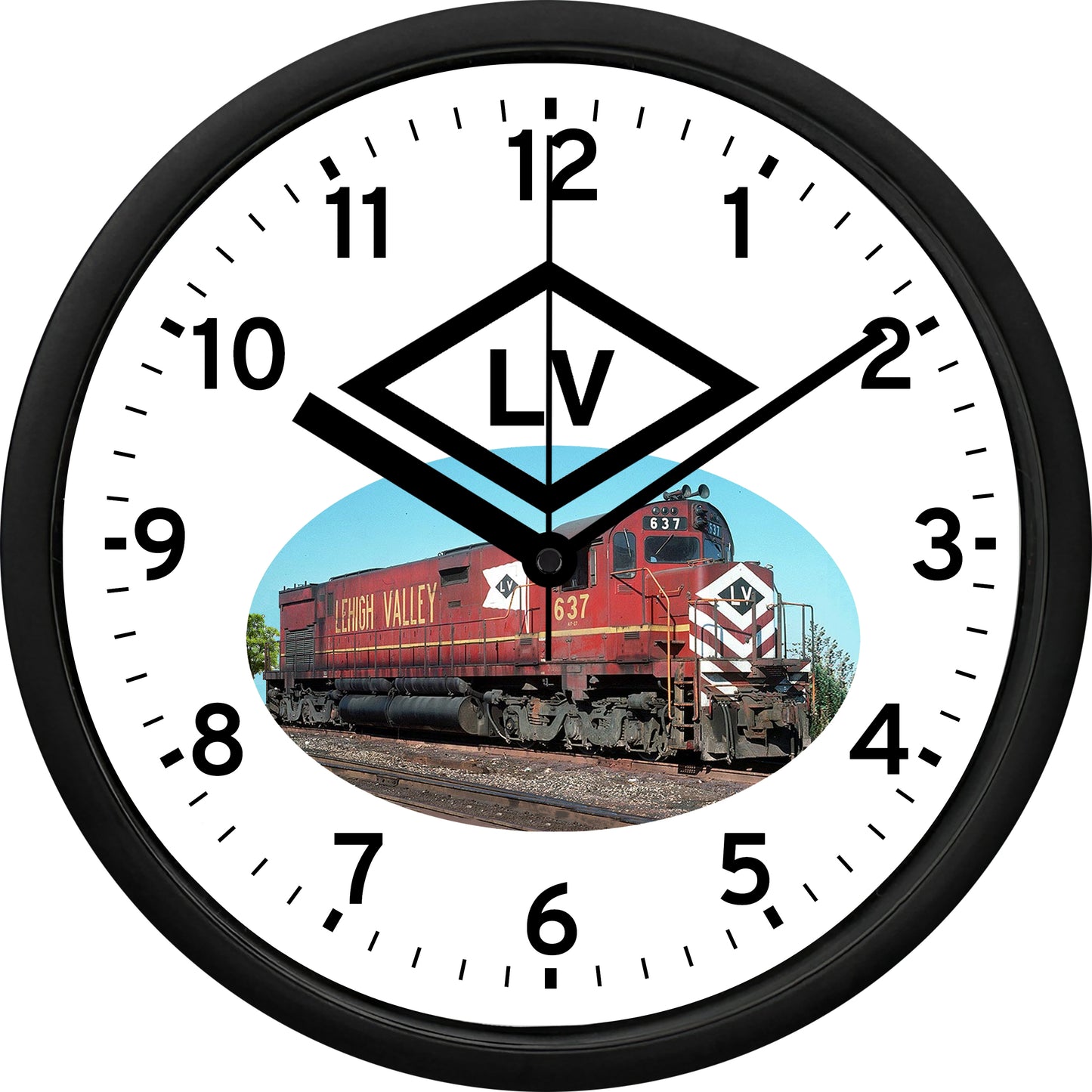 Lehigh Valley Railroad Wall Clock