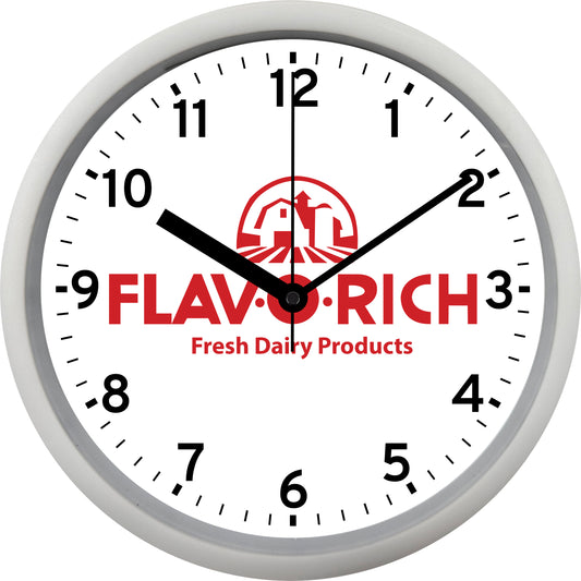 Flav-O-Rich Fresh Dairy Products Wall Clock