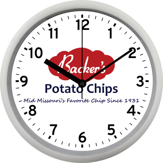 Backer's Potato Chips Wall Clock