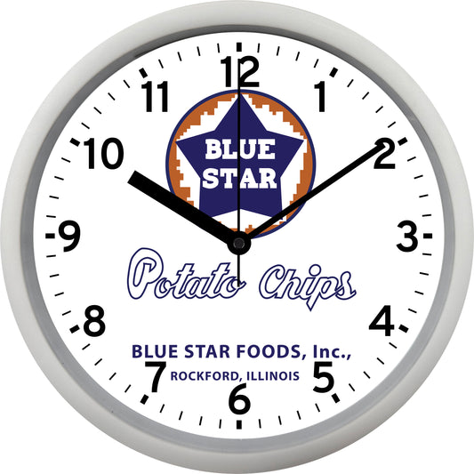Blue Star Potato Chips Wall Clock