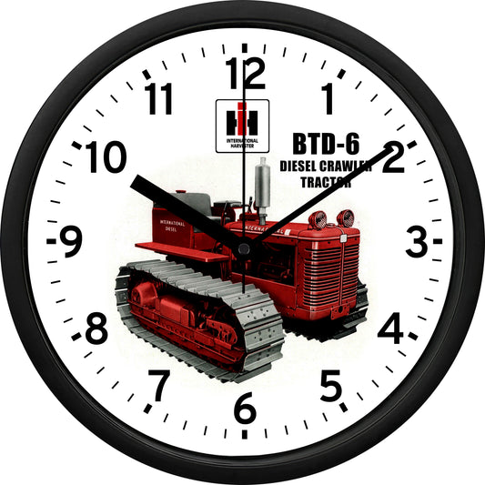 International Harvester Construction "IH BTD-6 Diesel Crawler Tractor" Wall Clock