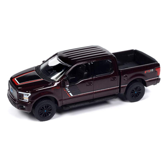 2020 Ford F-150 Lariat FX4 Super-Crew Pickup Truck (Magma Red Metallic w/Hood & Side Stripes)