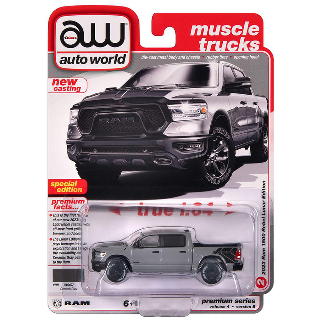 Auto World muscle trucks packaging with a RAM truck model