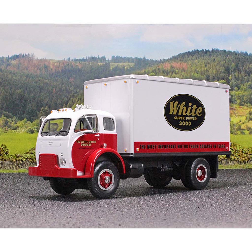 1953 White 3000 COE Box Delivery Truck "White Super Power 3000" (White/Red)