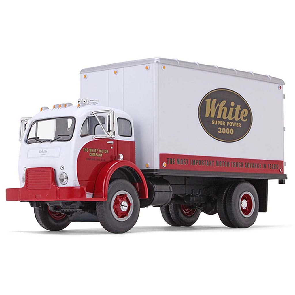 1953 White 3000 COE Box Delivery Truck "White Super Power 3000" (White/Red)