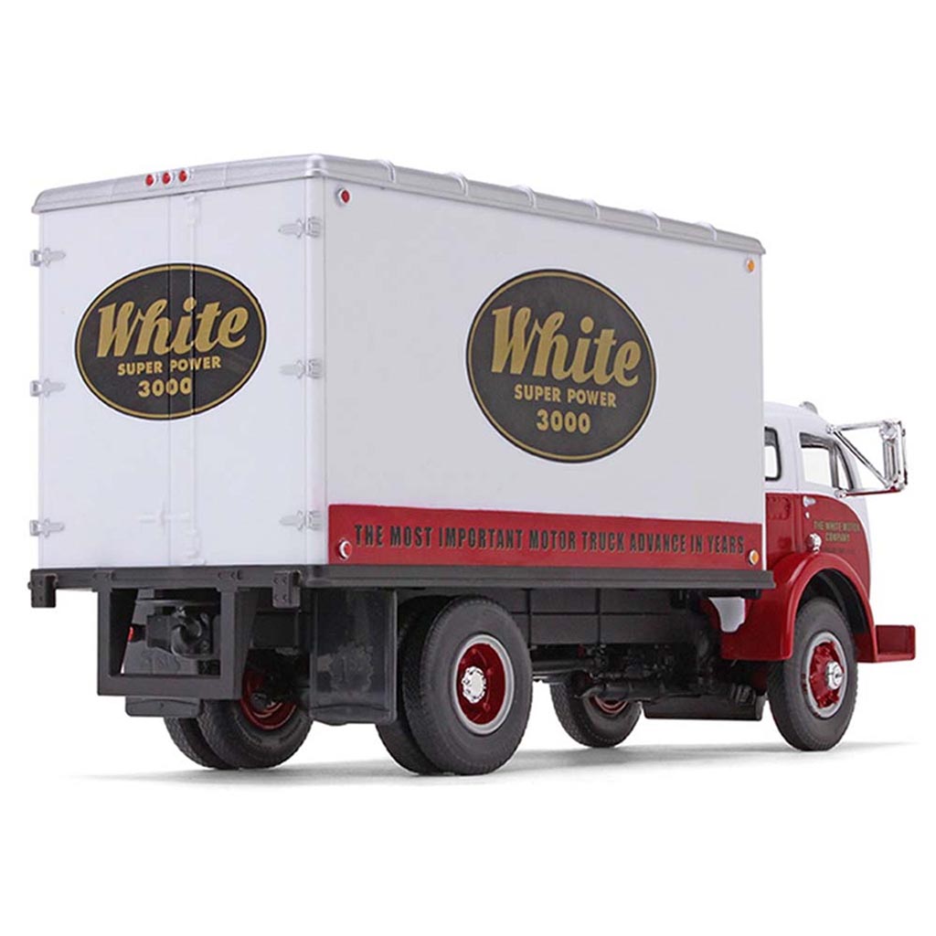 1953 White 3000 COE Box Delivery Truck "White Super Power 3000" (White/Red)