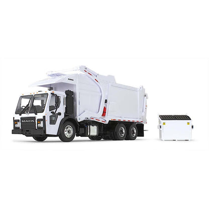 Mack LR w/McNeilus Meridian Front Load Refuse Truck Body and Bin (White)