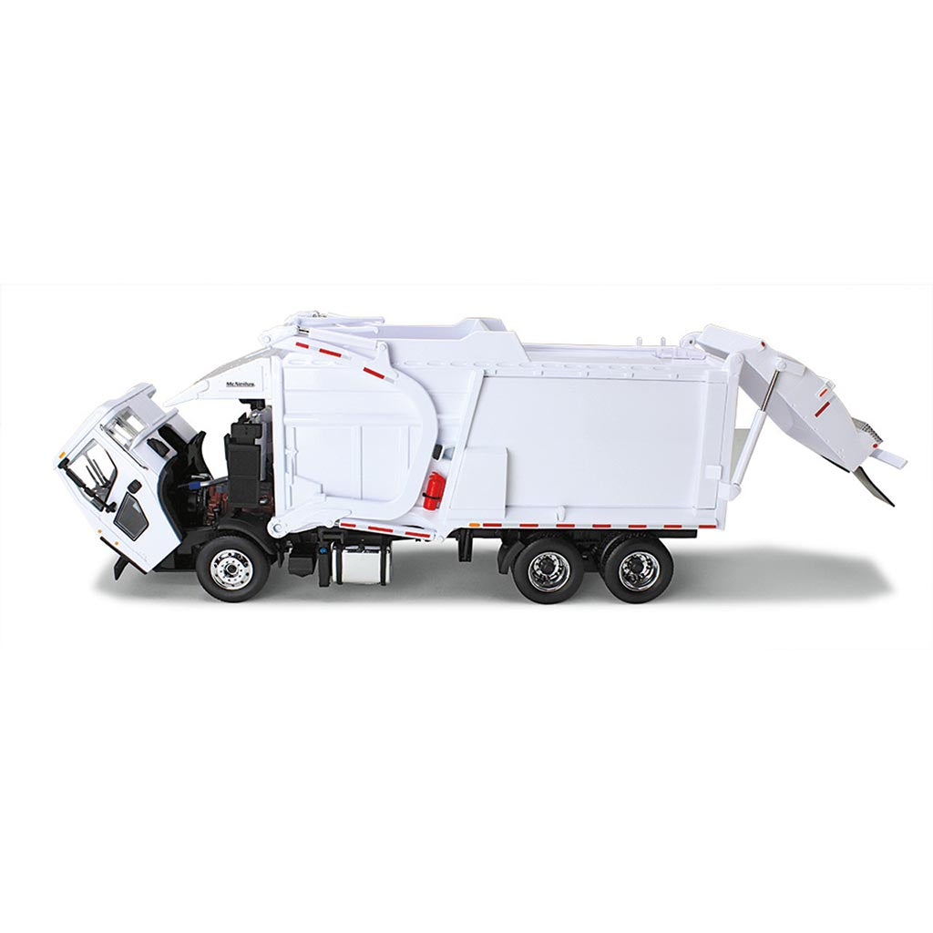 Mack LR w/McNeilus Meridian Front Load Refuse Truck Body and Bin (White)