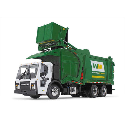 Mack LR w/McNeilus Meridian Front Load Refuse Truck Body and Bin "Waste Management" (Green/White)