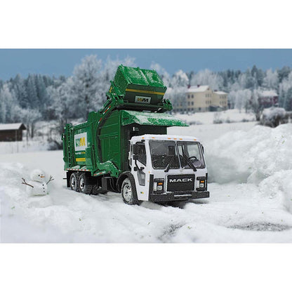 Mack LR w/McNeilus Meridian Front Load Refuse Truck Body and Bin "Waste Management" (Green/White)